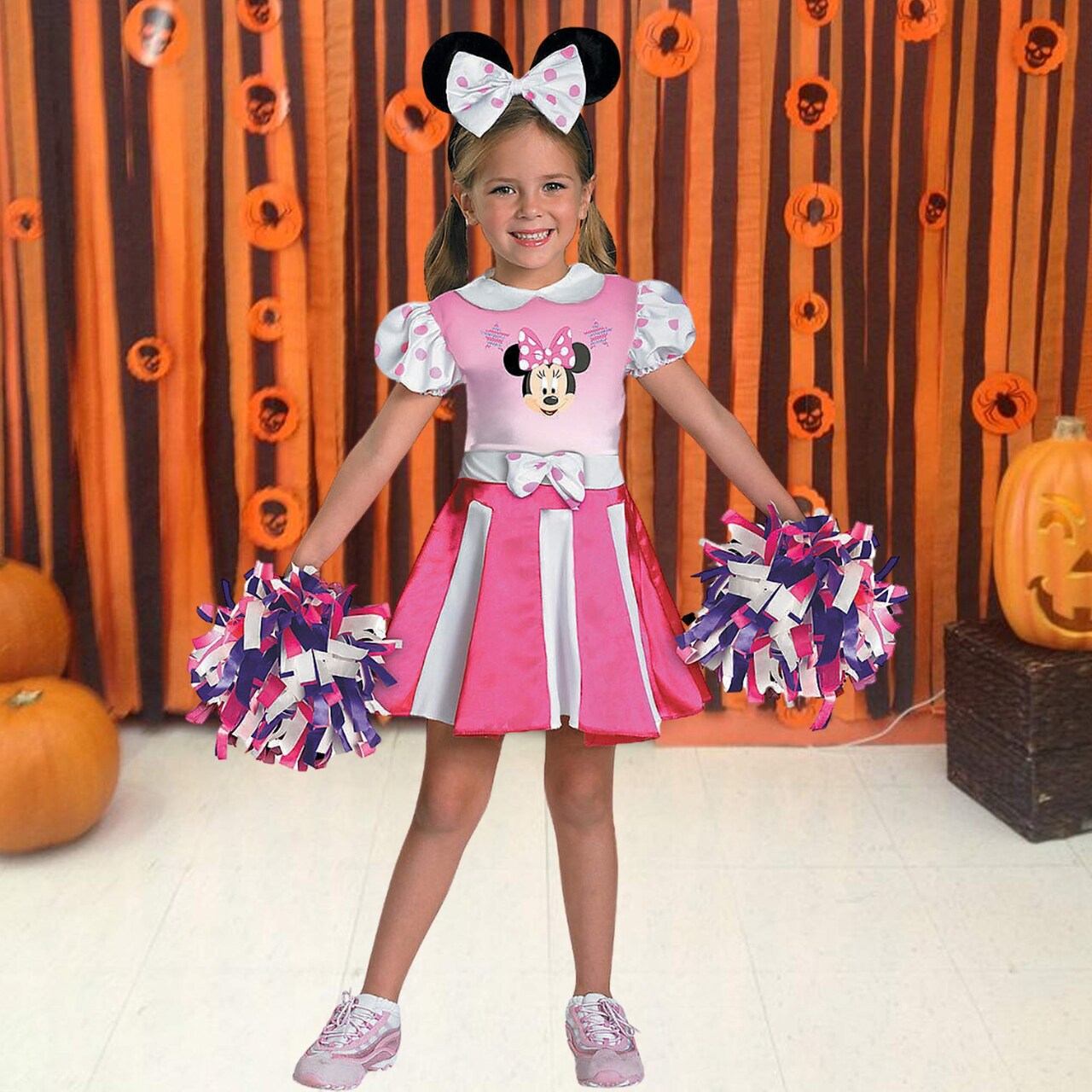 Girl's Minnie Mouse Cheerleader Costume Disney Toddler Outfit